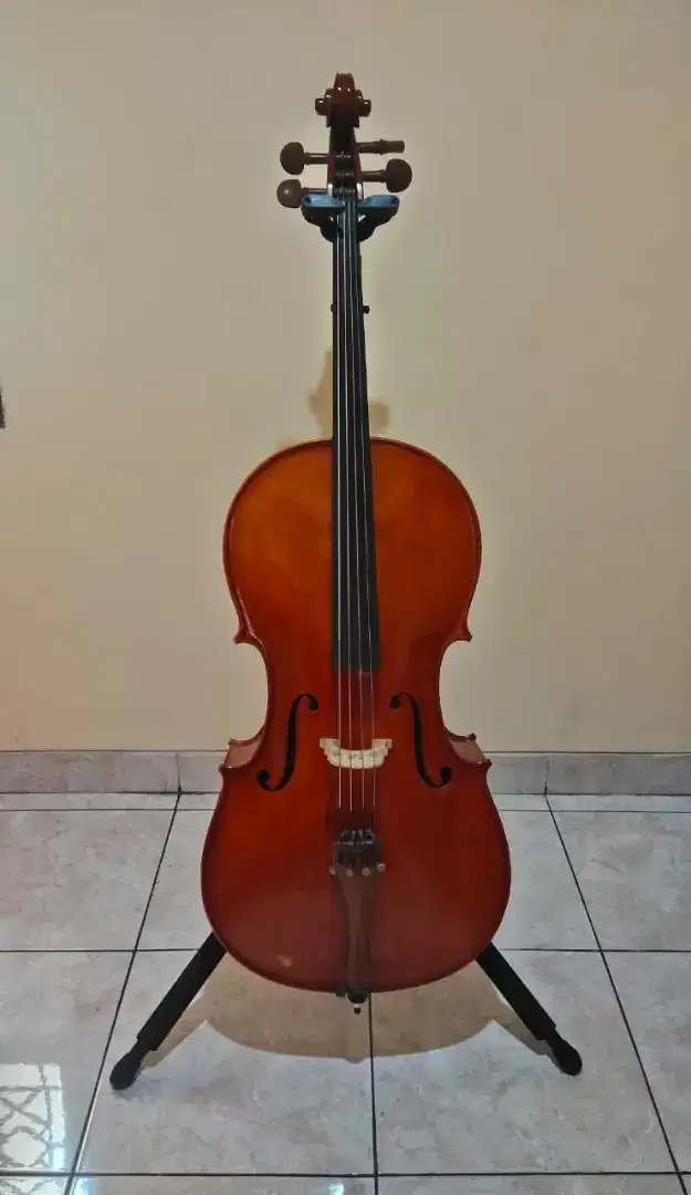 Cello size 4/4. Kualitas kayu sangat bagus, bercorak.