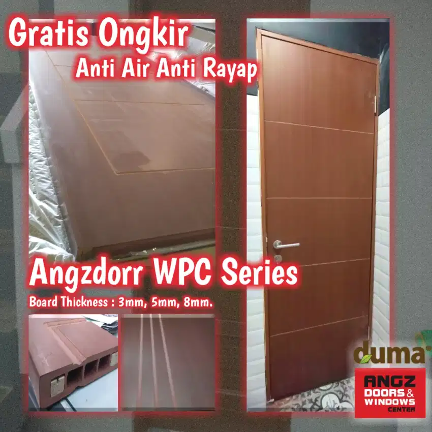 Pintu Angzdoor WPC - Anti Air Anti Rayap Gratis Ongkir Surabaya Gresik