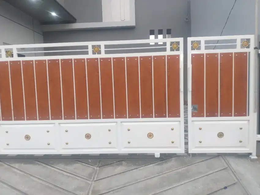 Pintu dorong motip grc plat bending