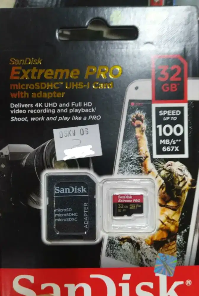 Memory Micro SD Mmc Sandisk 32 GB Extreme Pro SDHC Adapter