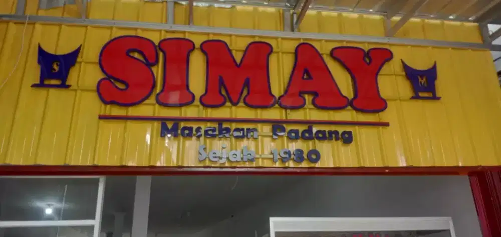 Huruf timbul eva acrylic murah bagus masakan padang