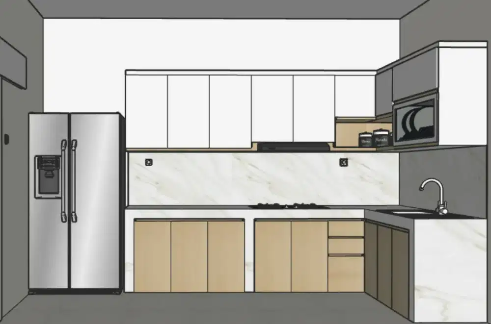 Kitchen set premium mewah Sidoarjo