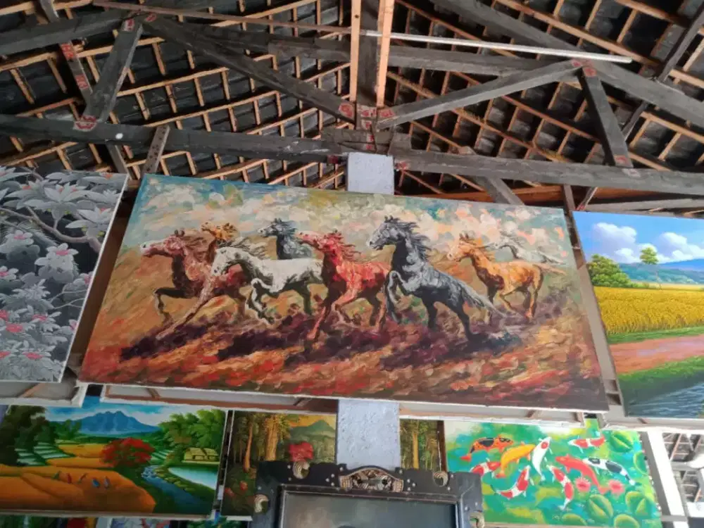 Lukisan canvas cat minyak