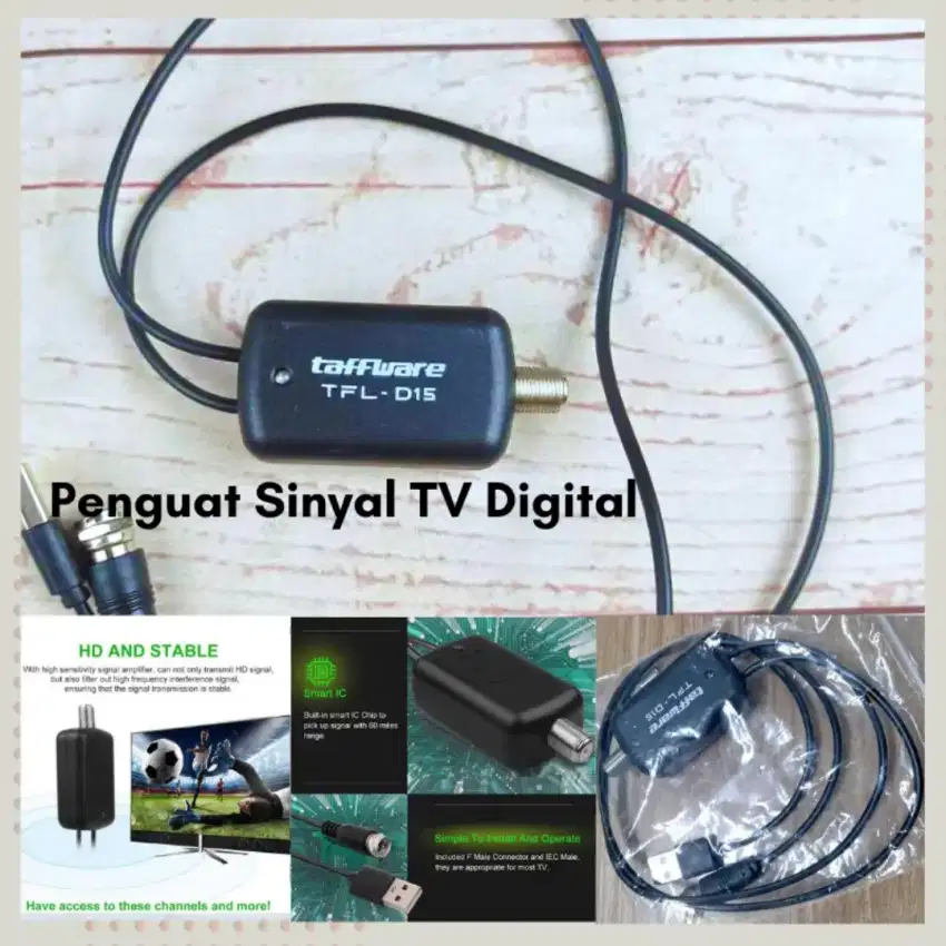 Penguat Sinyal Antena TV digital Taffware Signal Booster HD DVB-T2