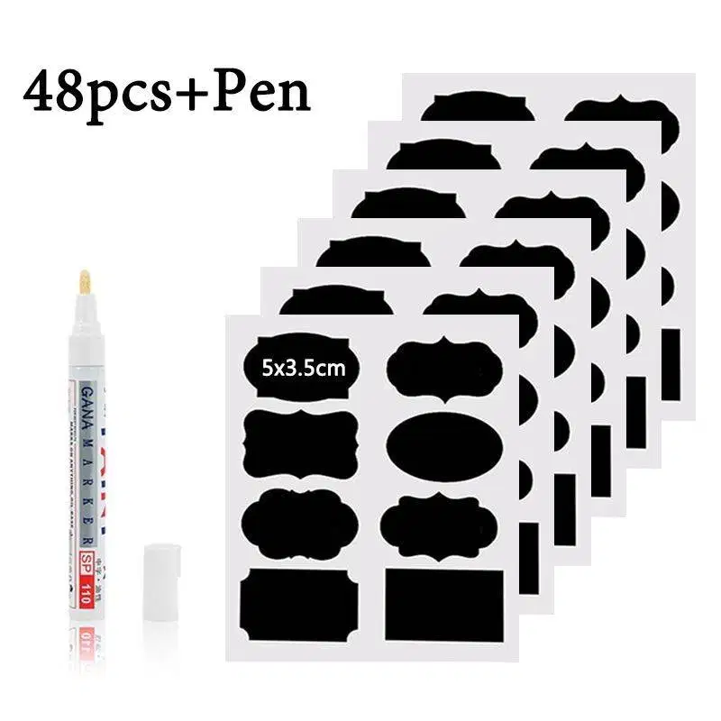 Stiker Label Blackboard Papan Tulis Removable 5pcs Sticker 5 pcs Set