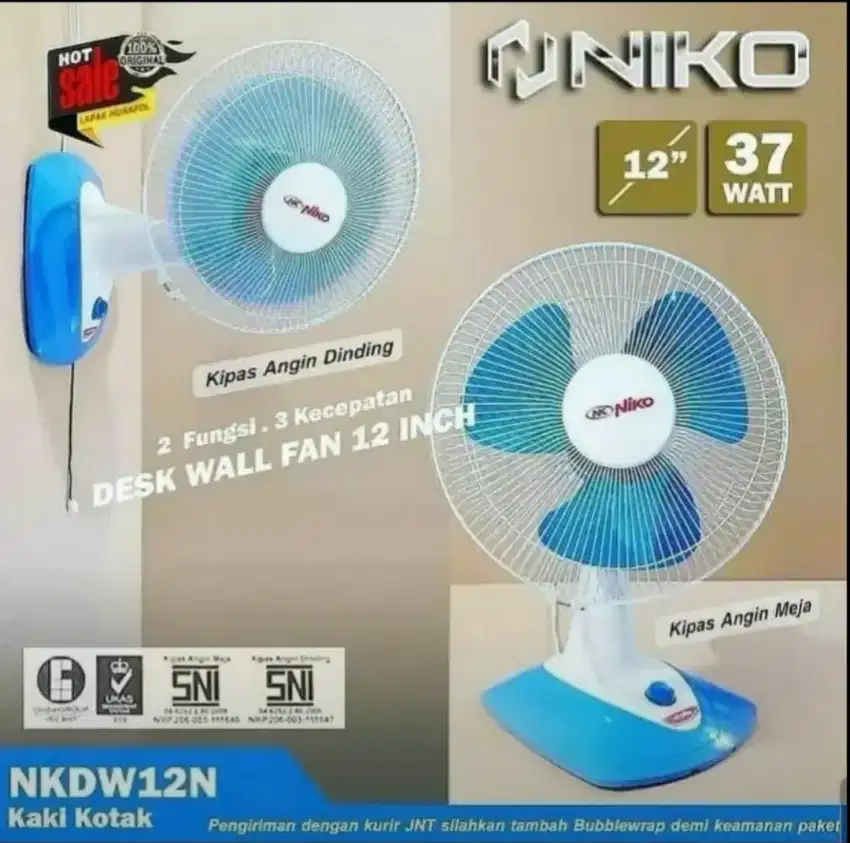Kipas Angin Dinding & Duduk Baling 12