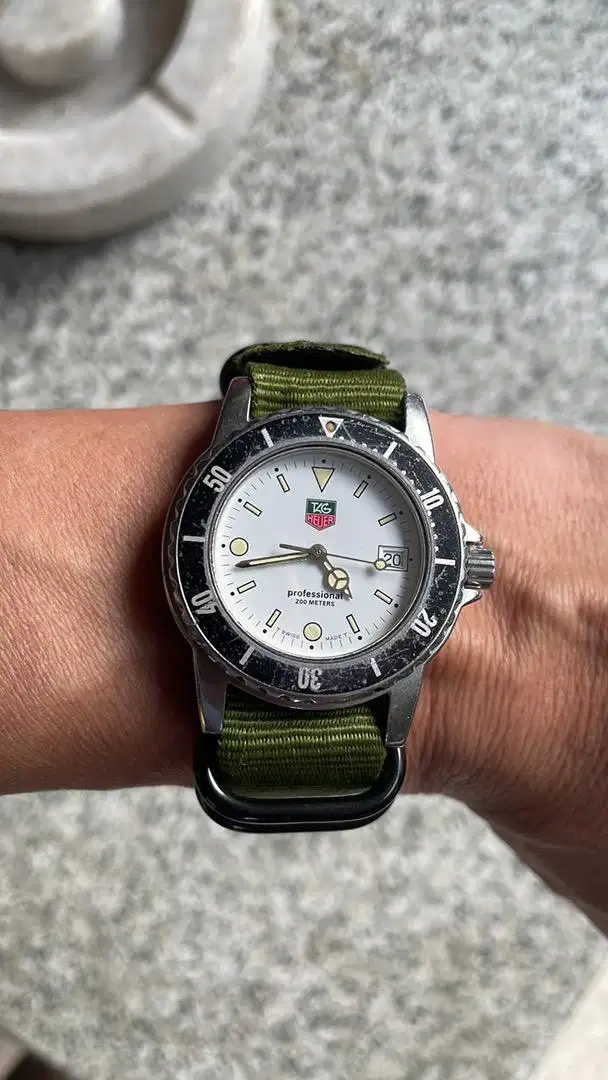 Tag heuer submarine 1500 2000 vintage quatz original men size rare