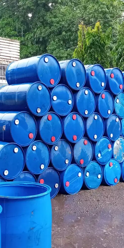 DRUM PLASTIK IMPORT KAPASITAS 200 LITER LAYAK PAKAI 99 PERSEN