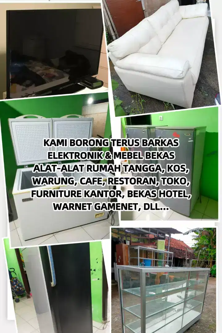 Kami Terima Barkas Kulkas Mesin Cuci TV Sofa Springbed Etalase AC Dll