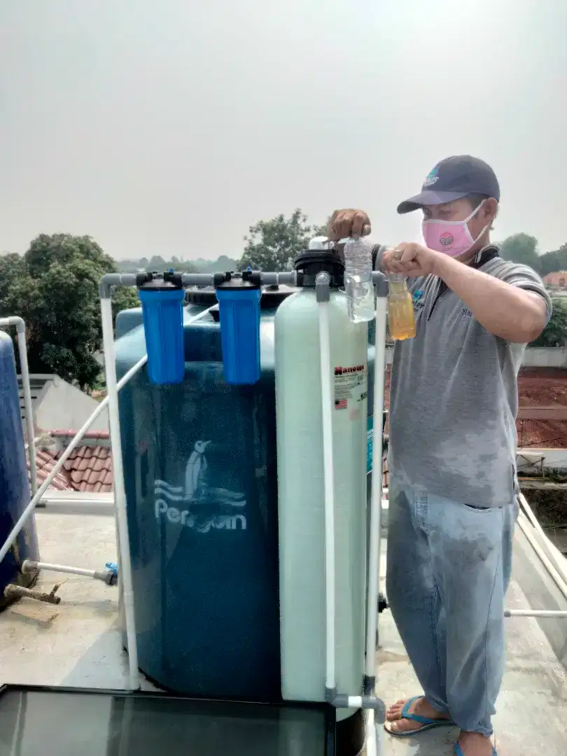 Alat filter penyaringan air pompa sumur bor tanah/PDAM PAM kuning bau