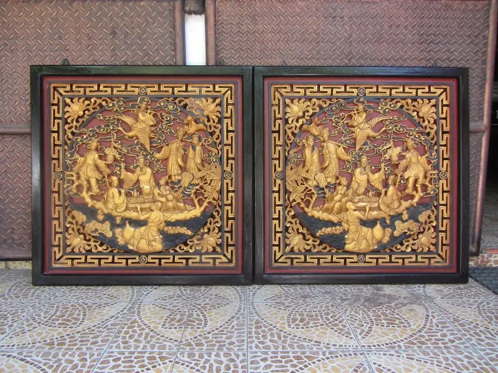 Dijual Sepasang Figura 8Dewa Jati Tua