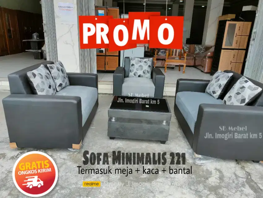Promo Sofa 221 Minimalis Modern - Ready Siap kirim - Gratis Ongkir