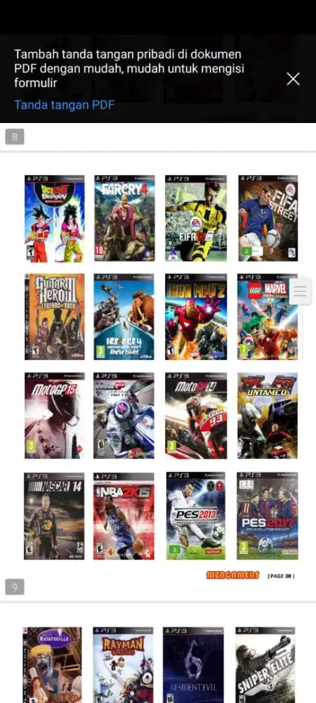 ISI GAME PS3 KERUMAH