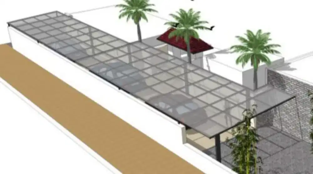 Kanopi Baja ringan Galvalum, Kanopi Solartuuf, Plafon PVC