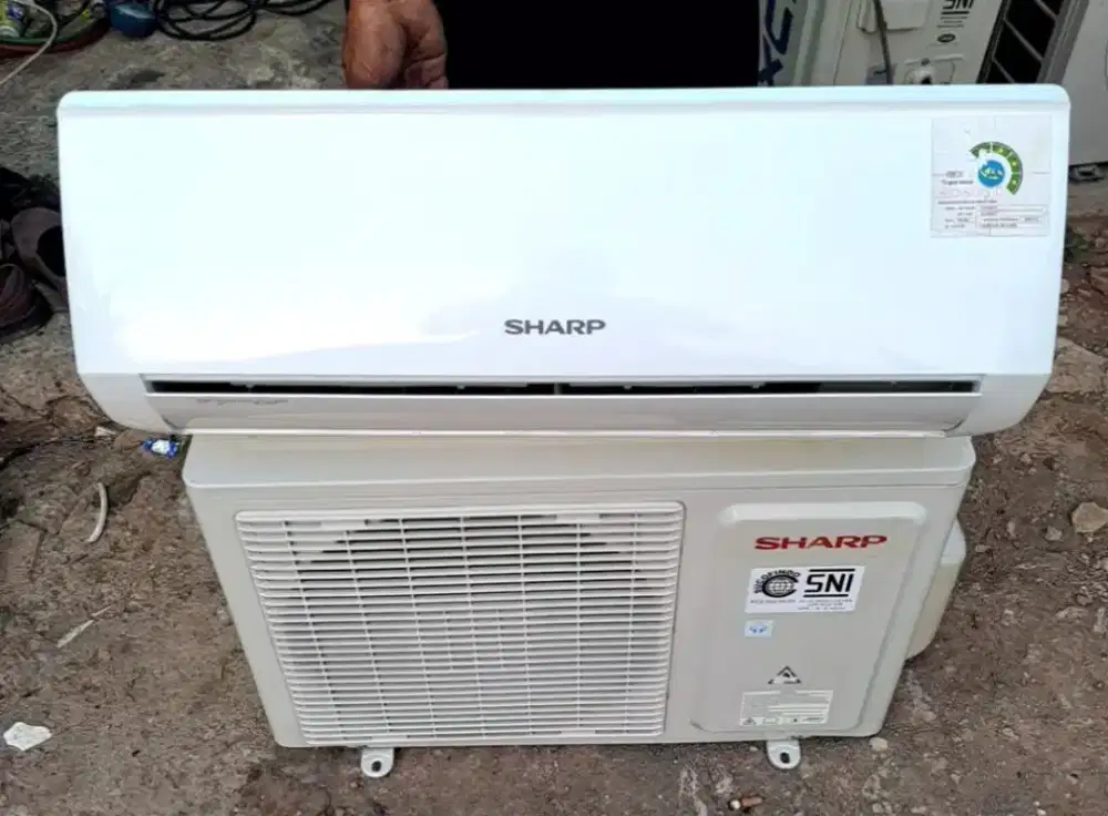 Jual ac sharp 1/2 pk original r32 mulus + pasang+ gransi 2 bln
