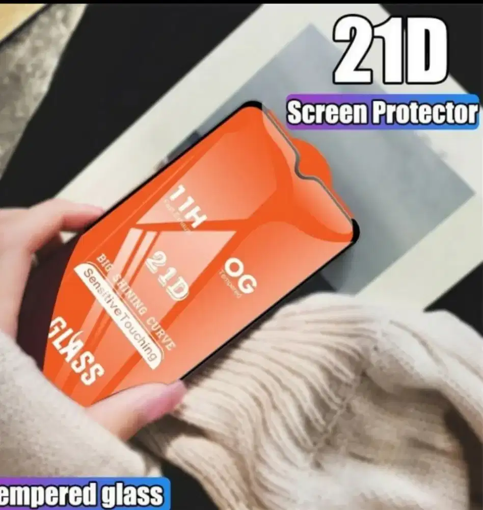 Tempered Glass Clear INFINIX HOT 9 PLAY fullscreen, 9D, List Hitam New