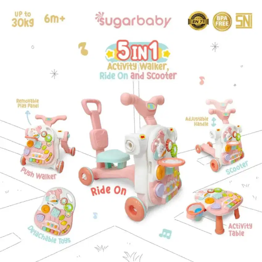 Sugar Baby 5 in 1 ride on scooter