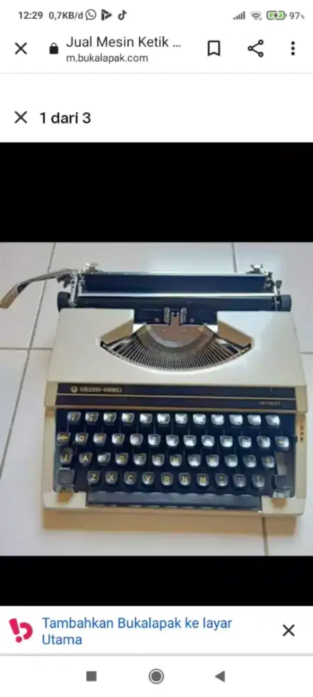 Mesin tik merk Silver Reed SR 200