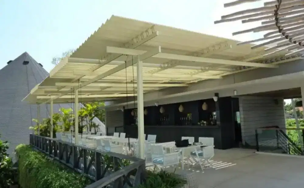 Canopi Lovera : Canopi otomatis buka tutup,  alumunium coating powder