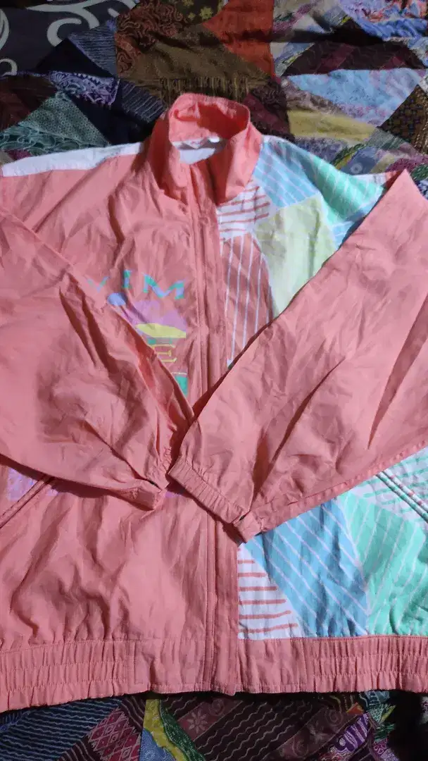 Jaket Hi-Five Print Colorblock Vintage
