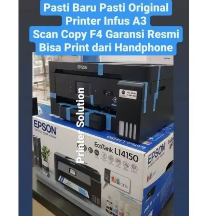 Printer Epson L14150 Print A3, Scan Copy A4 baru Garansi Resmi