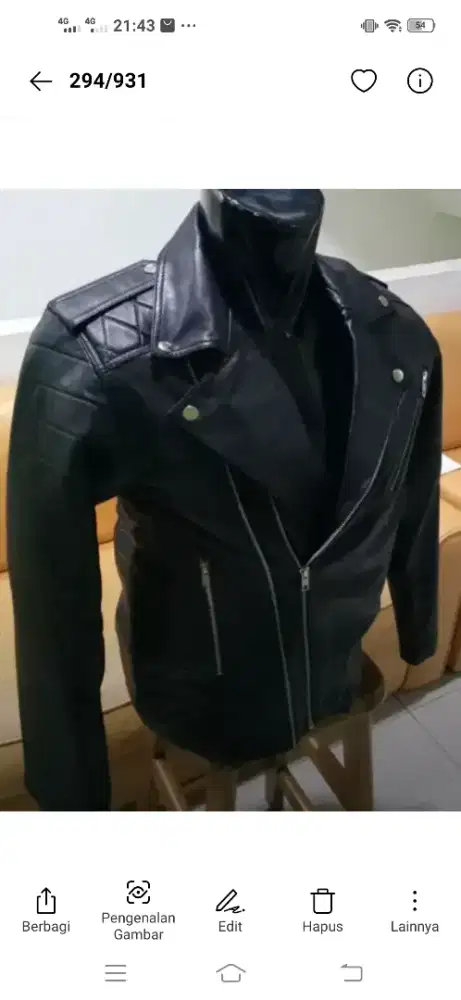 Jaket kulit pria model ramones asli garut