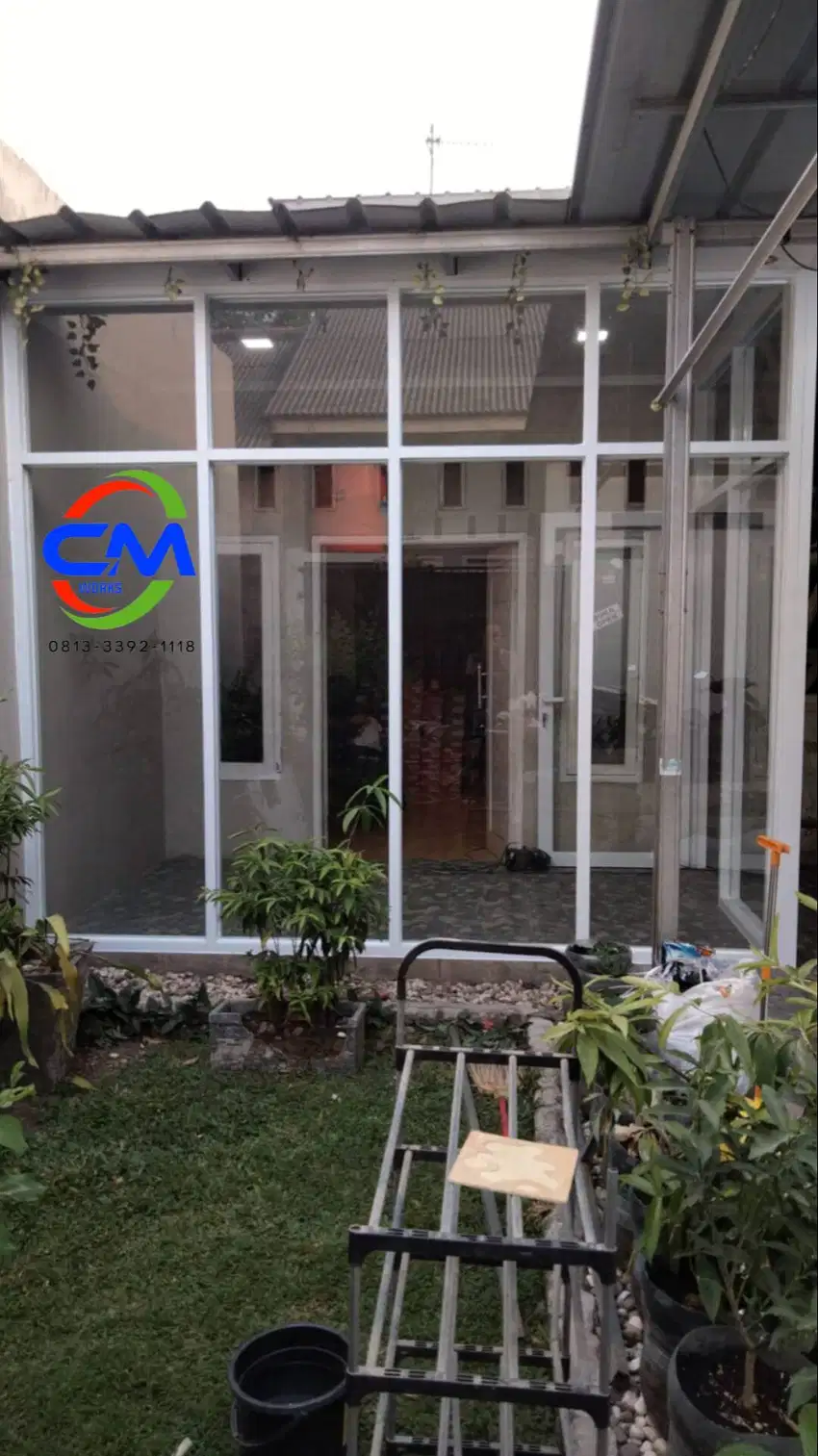 PARTISI KACA ALUMINIUM SEKAT RUANG KANTOR