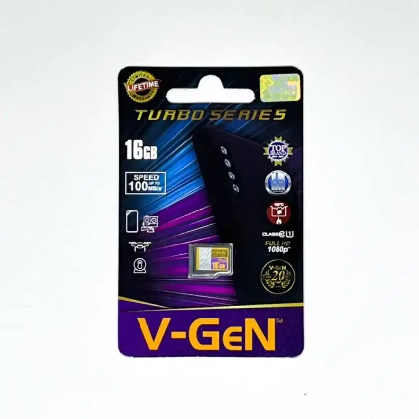 Memory Card Micro SD 16GB V-GeN Turbo Series, Memori SD 16 GB VGeN