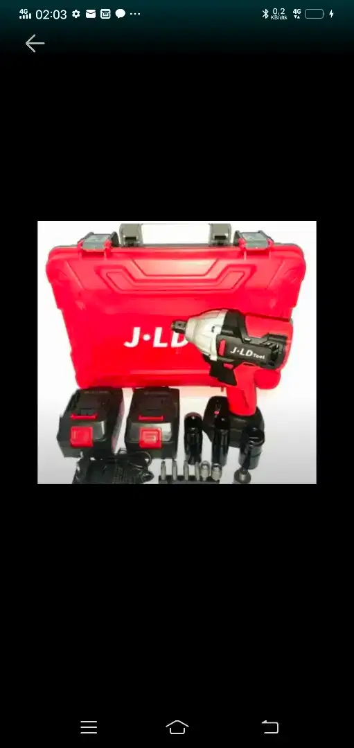 (RUMAH TEKNIK JOGJA)Obeng cordless 2 baterai JLD