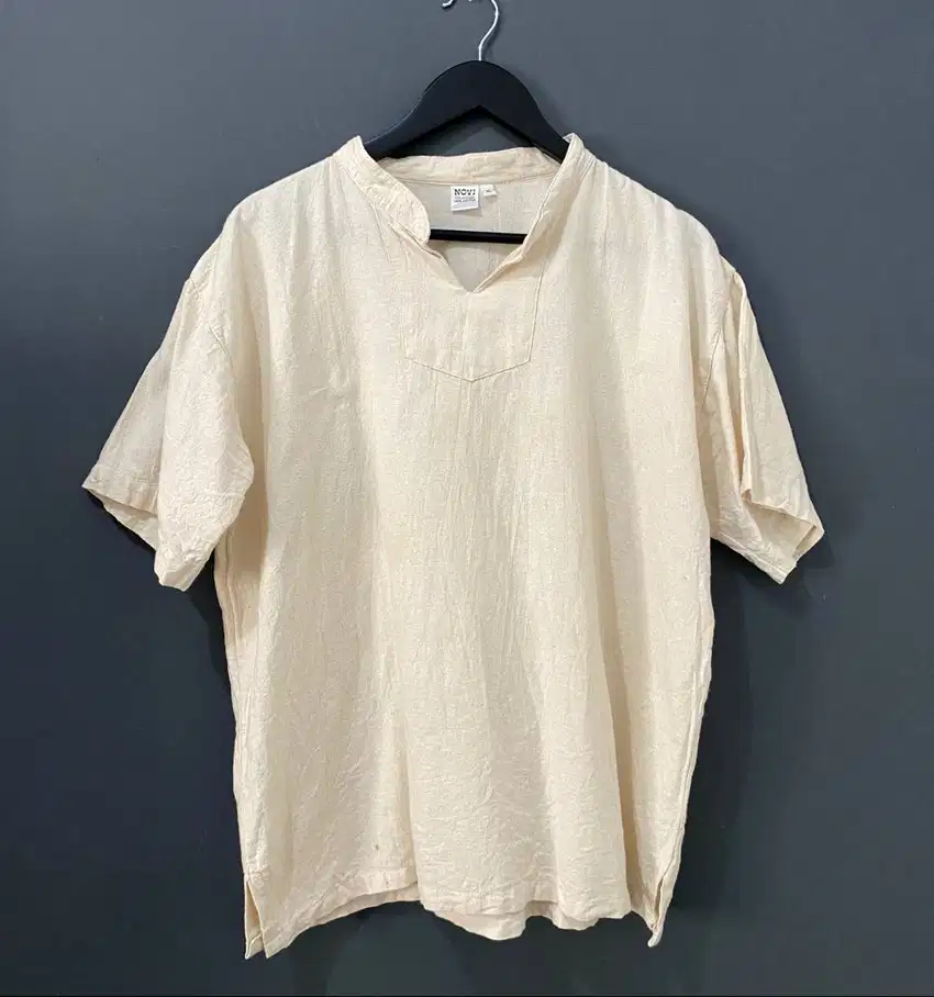 Baju Linen Pria Kerah Shanghai, XL