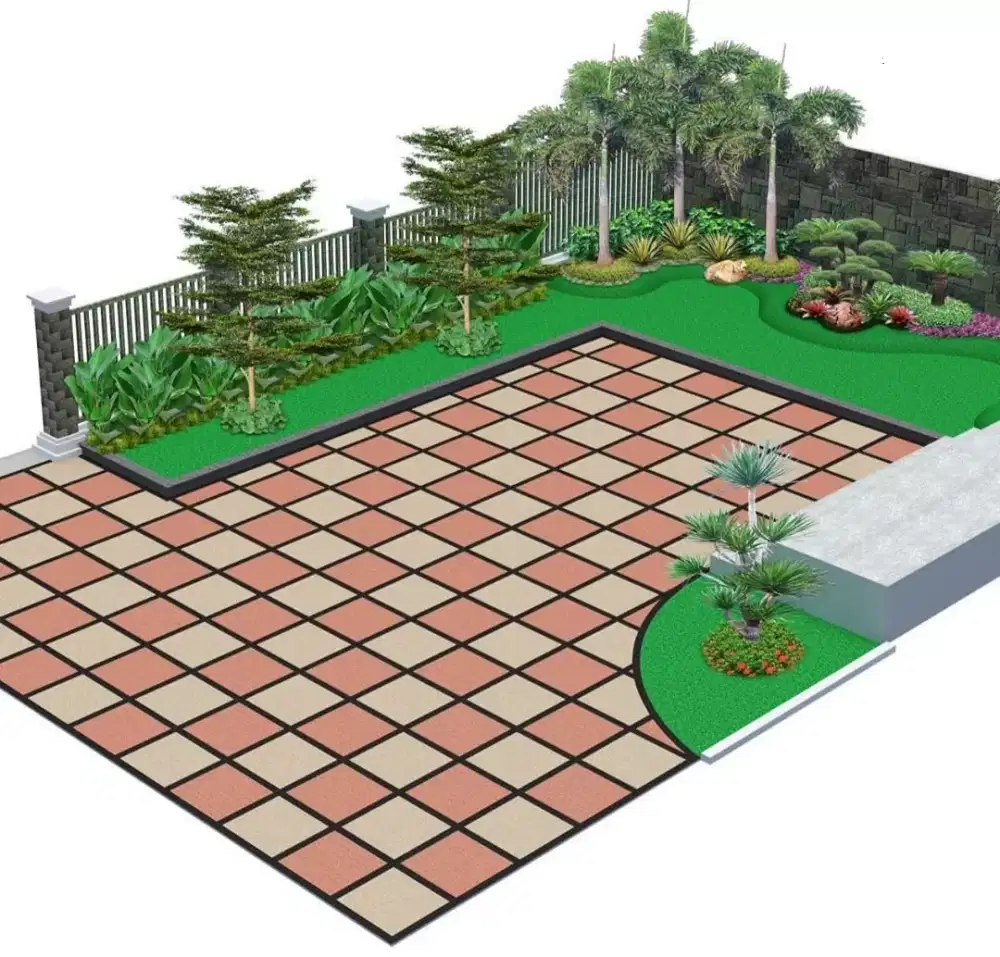 Ampyangan batu sikat taman kolam ikan Sidoarjo Gresik Surabaya