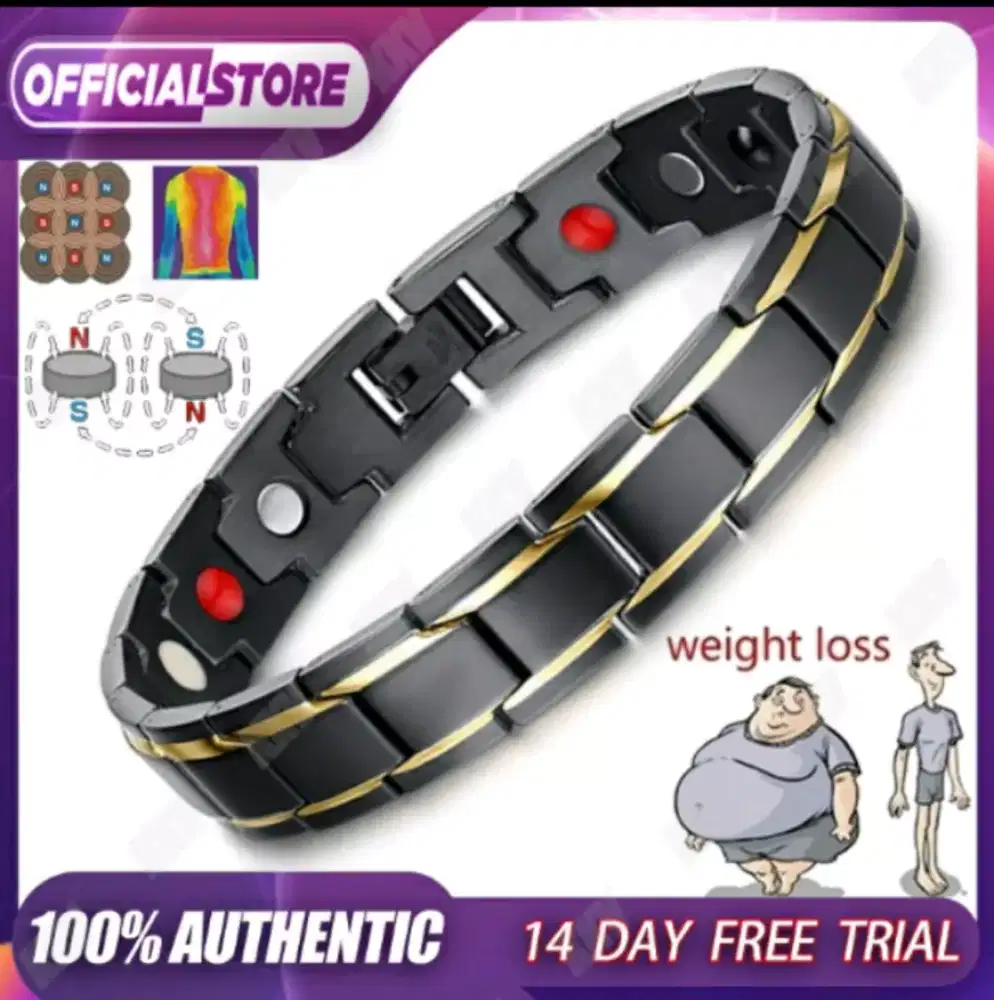 Gelang kesehatan magnet  anti karat Bio energy Balance