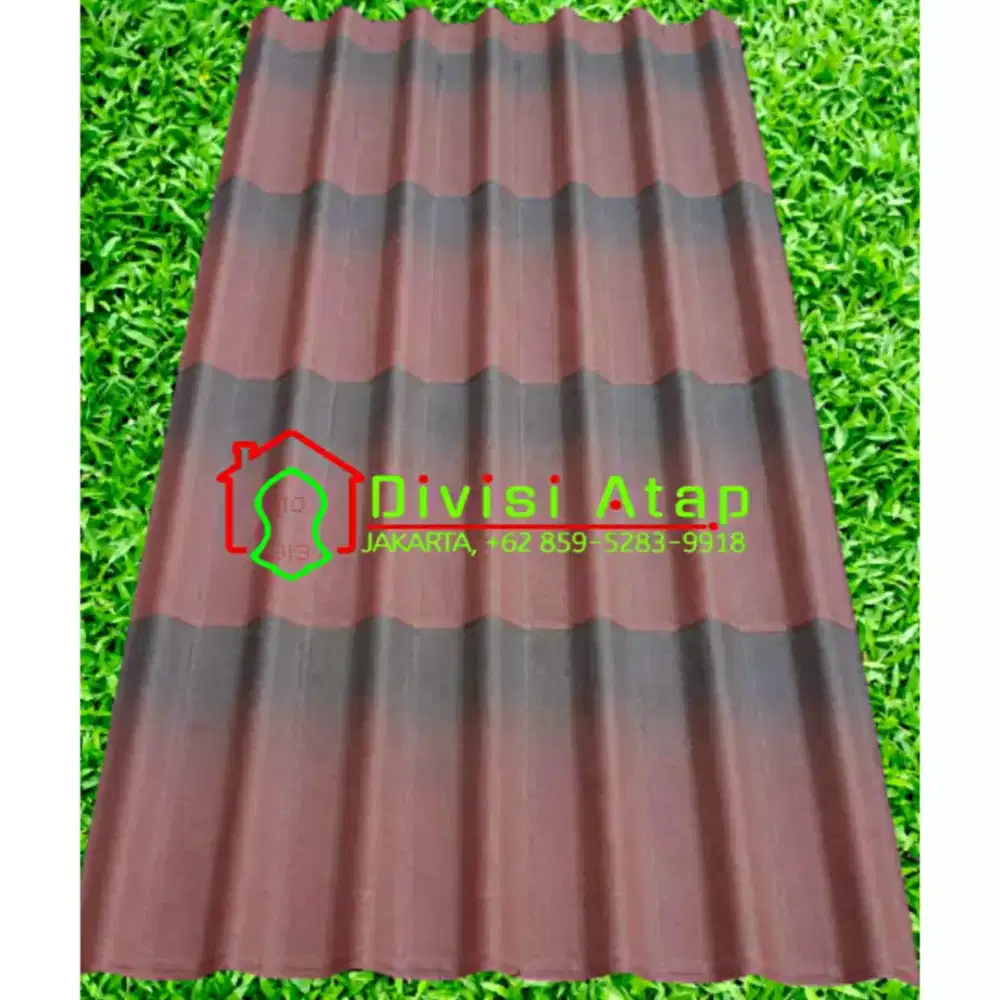 Atap bitumen monolayer Onduline tile RED
