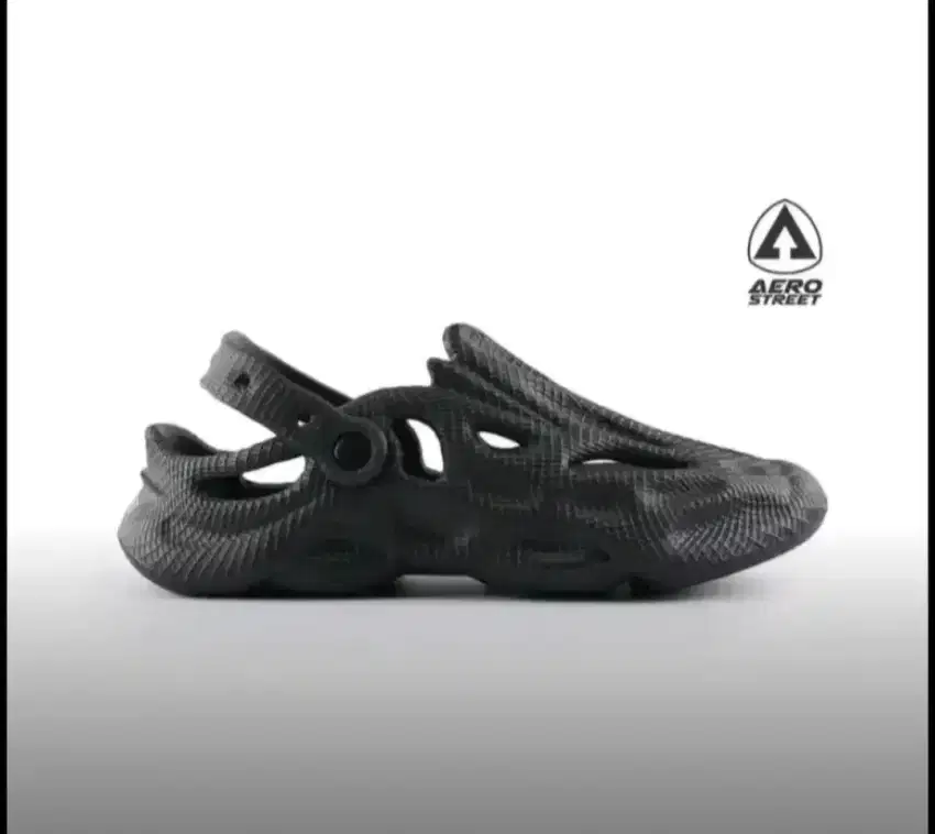 Aerostreet 43 Vhagar Hitam - Sandal Slop Slip On Pria Wanita Aero