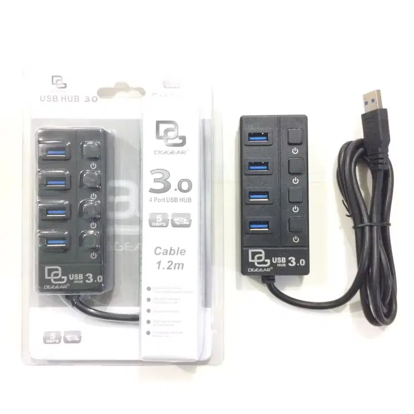 B A R U  USB HUB 4 port USB 3.0 untuk Laptop/aioPC/PC/Notebook/Netbook