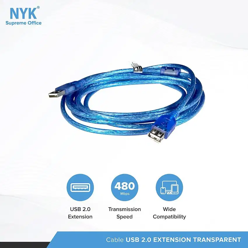 Kabel Ekstensi USB NYK 3m Penyambung Male to Female Cable Extension 3
