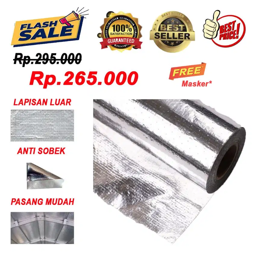 Aluminium Woven Foil Single Karung Peredam Atap