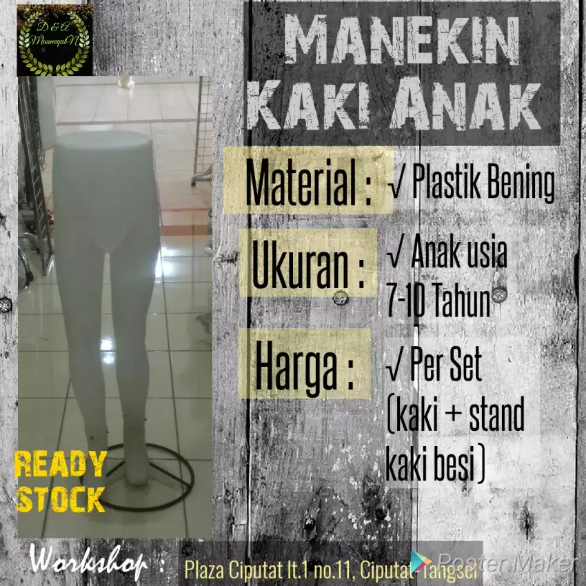 Manekin Kaki Anak Usia 7-10 Tahun