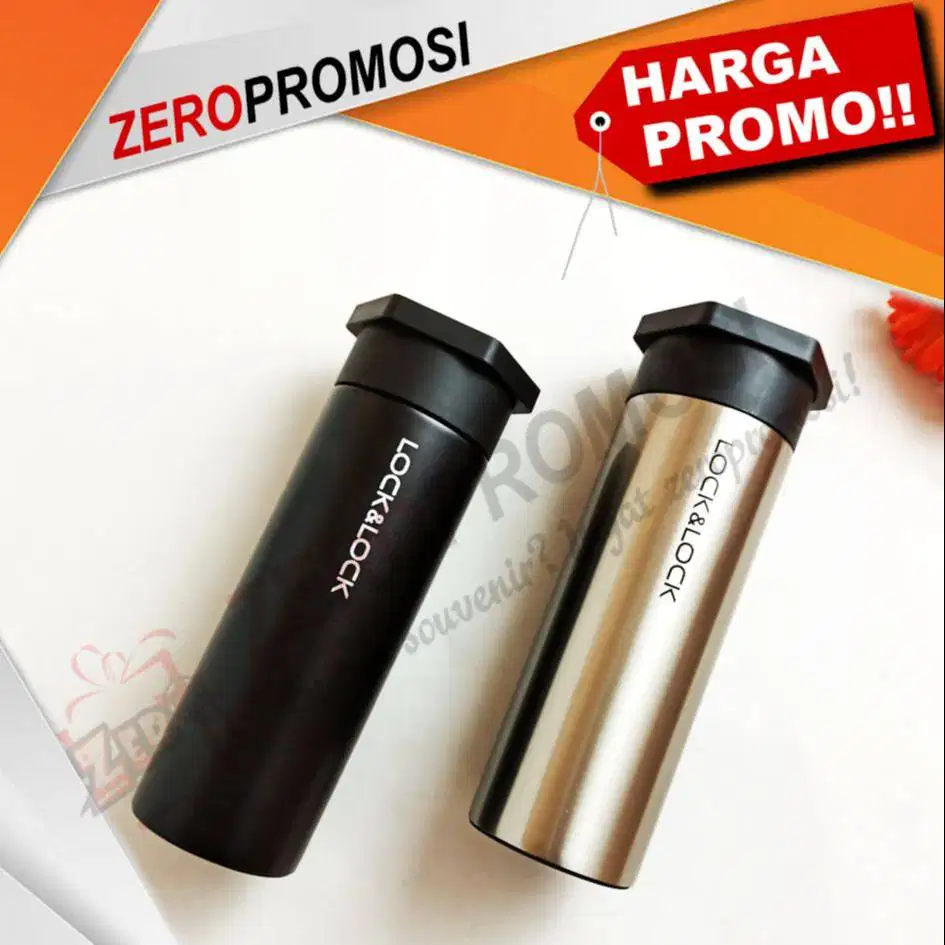 Tumbler Lock&Lock Hero LHC4111 Black & Silver Custom Logo Untuk Sou