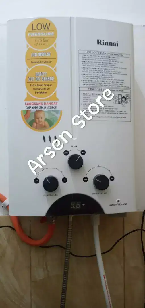 Paket Water Heater Gas Rinnai