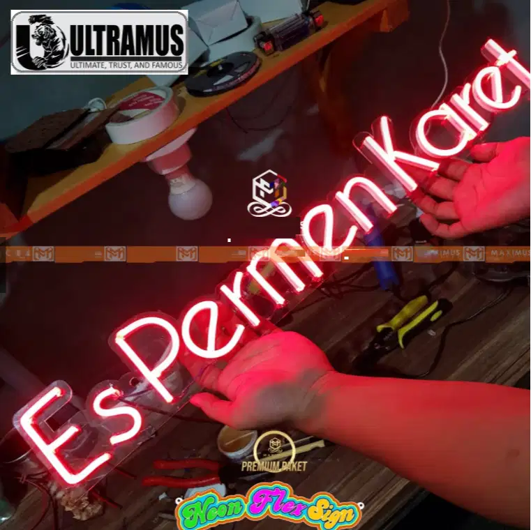 Custom Neon Light Nama & Logo / Neon Sign / Neon Flex Custom Premium