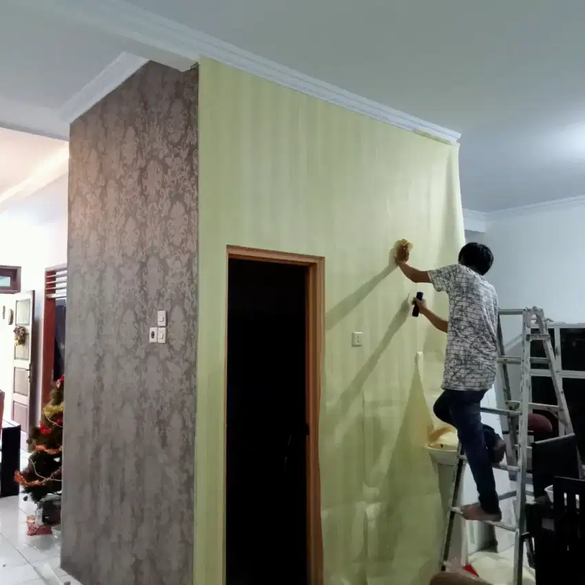 Jasa pasang vinyl dan wallpaper