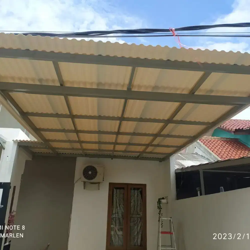 Kanopi Alderon satu layer 350.000 bonus talang air