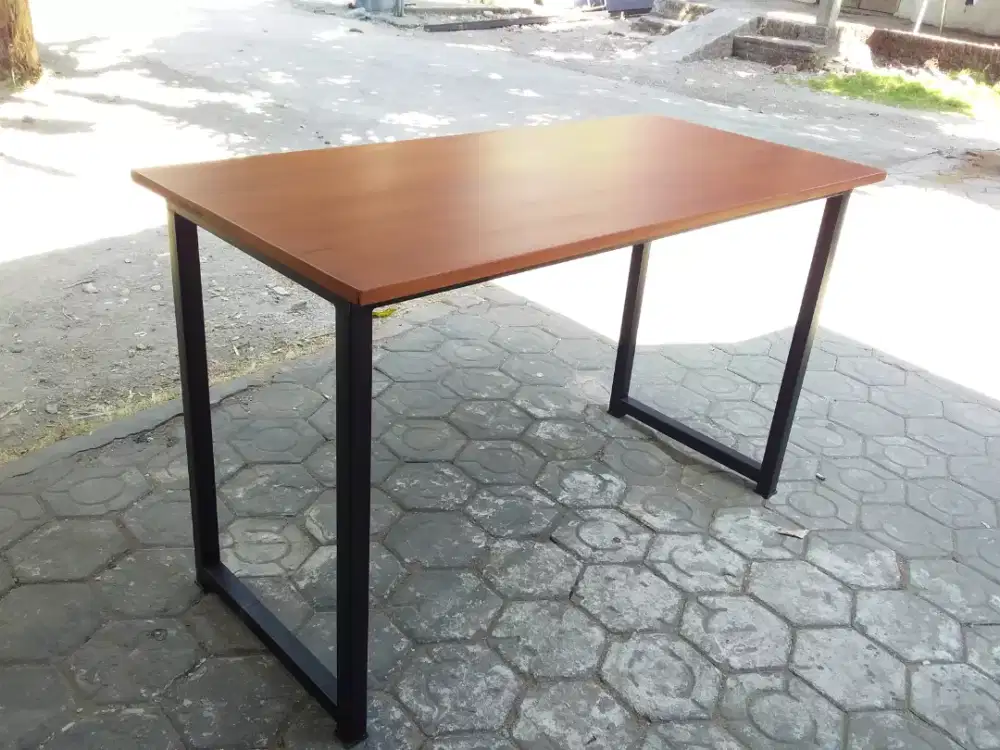 Meja minimalis serba guna bahan kayu mahoni atau jati belanda