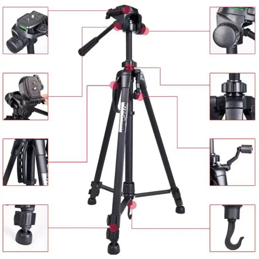 Tripod Weifeng Portable Lightweight Stand Kuat 1.58m 1,58m DSLR Kamera