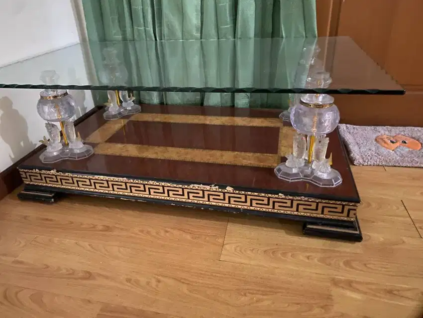 Meja mewah kaca kopi ruang tamu 135 x 80 x 50 Jual murah