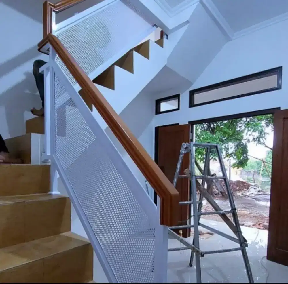 Railing perforated metal industrial desain