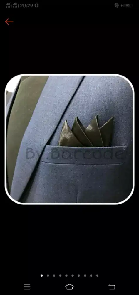 Saputangan Jas siap pakai model Gerigi