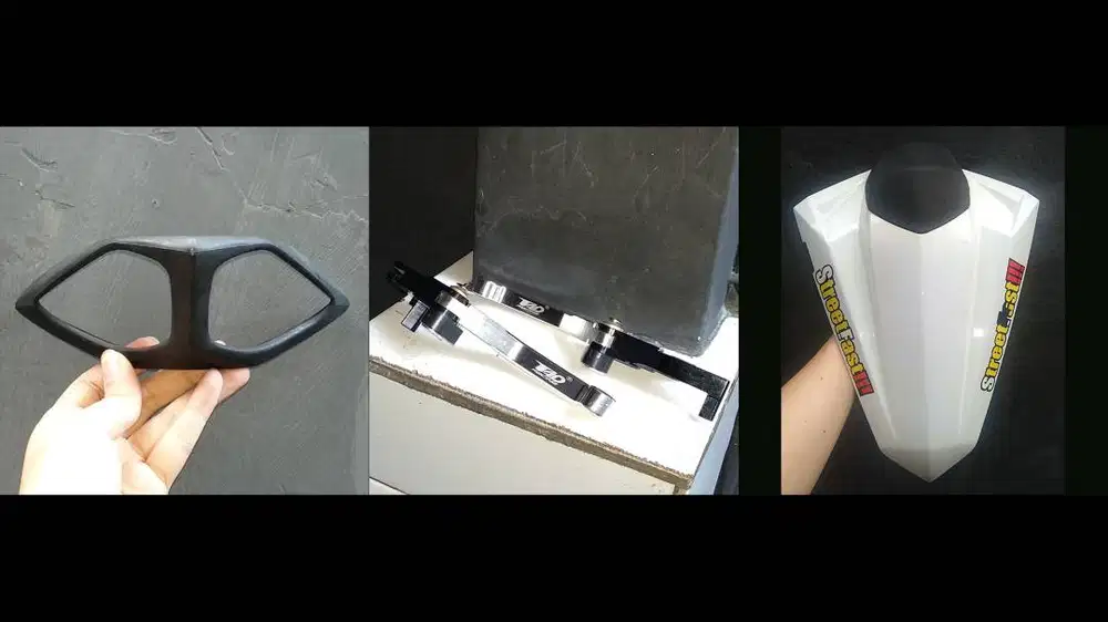 Satu set aksesoris Ninja 250 fi dan Z250 fi