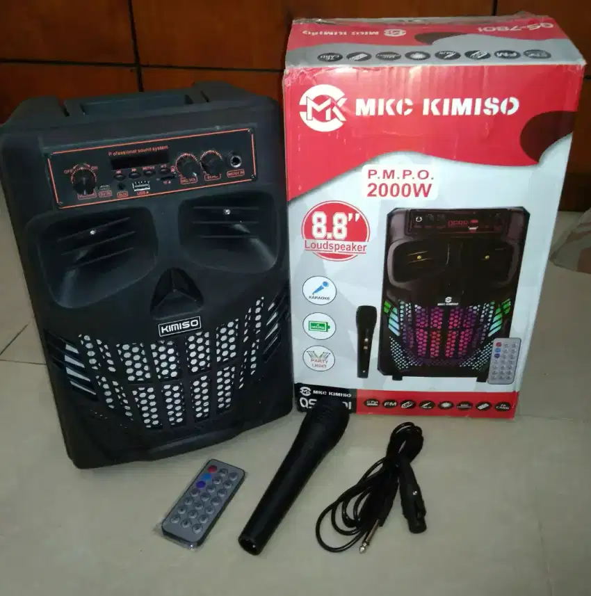 Speaker Bluetooth Portable 8.8 Inci KIMISO QS-7801